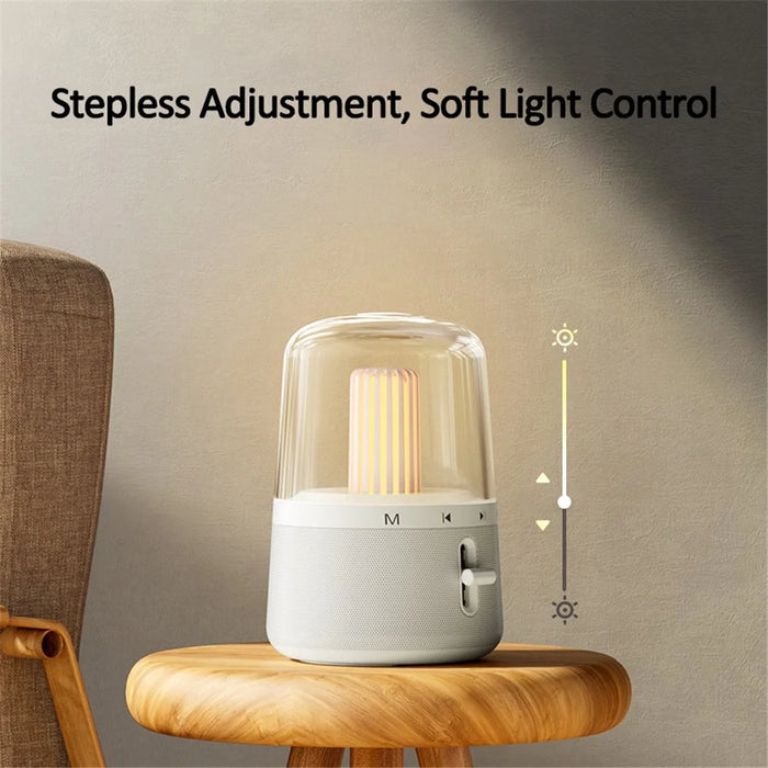 MCHOSE BS585 Portable Rechargeable Bluetooth-compatible Speaker Dimmable Night Light Wireless Stereo Subwoofer - White - 4