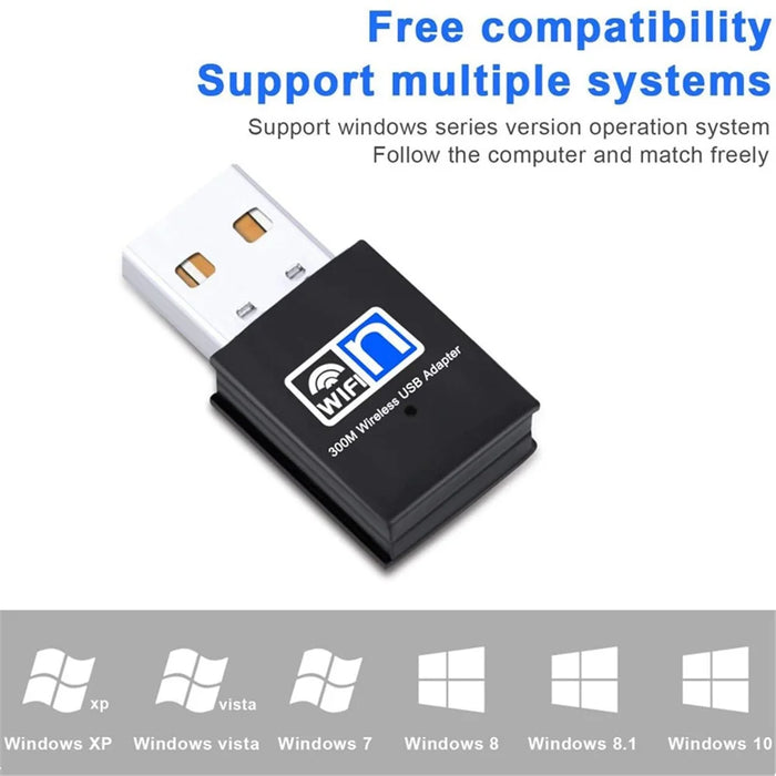 300Mbps Wireless 802.11N USB Wifi Receiving Adapter - 6