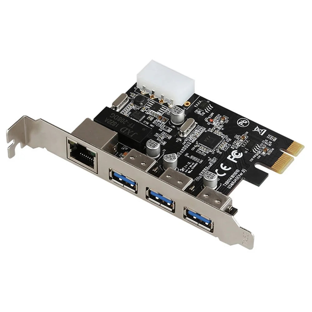 TXB014 PCIE to USB3.0 Adapter Expansion Card PCIE Gigabit Ethernet Network Card for Desktop PC - 1