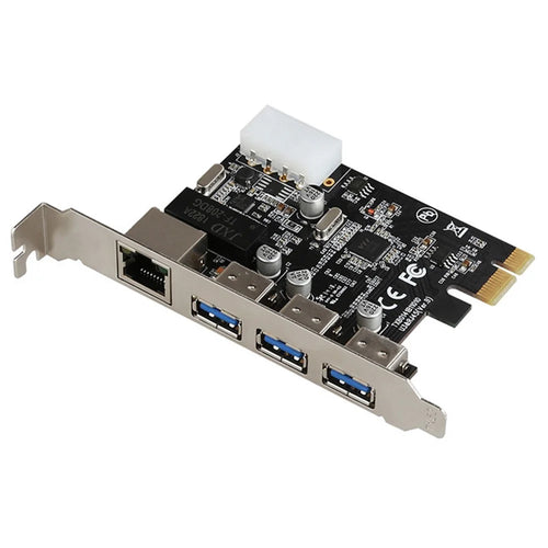 TXB014 PCIE to USB3.0 Adapter Expansion Card PCIE Gigabit Ethernet Network Card for Desktop PC - 1