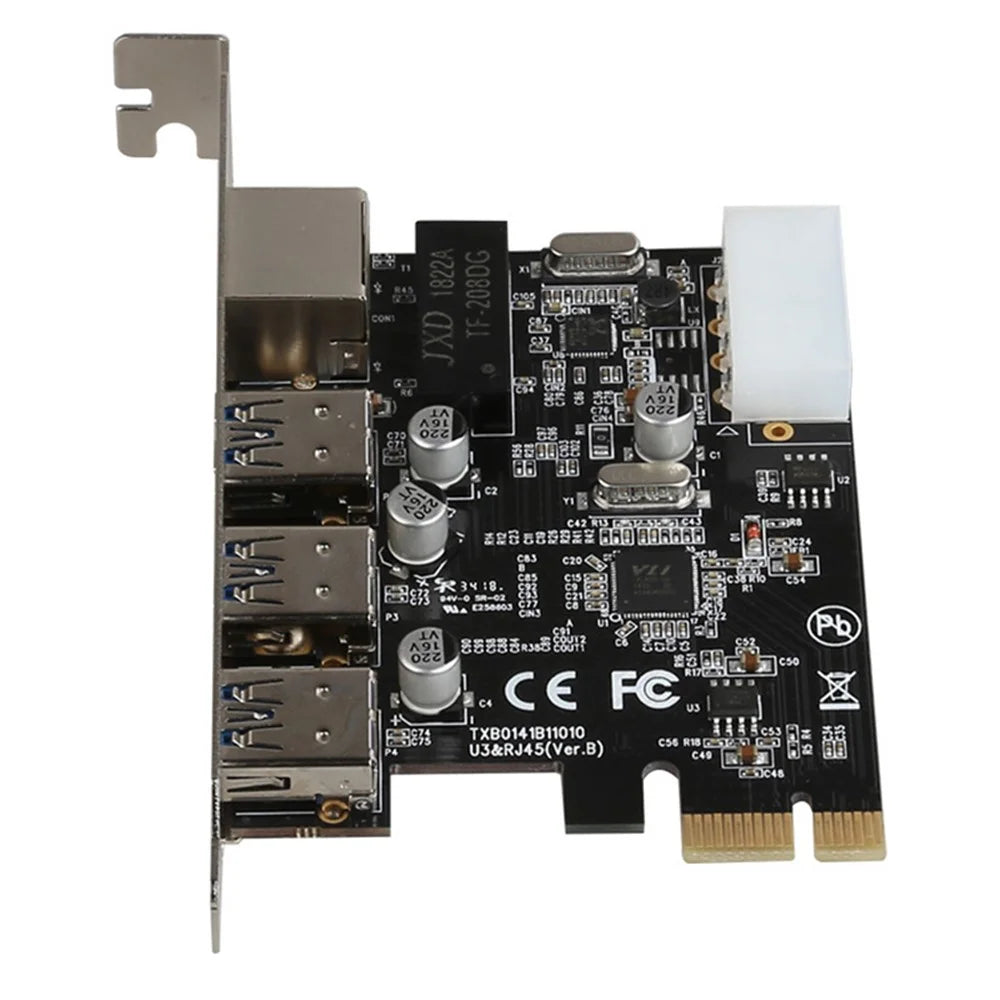 TXB014 PCIE to USB3.0 Adapter Expansion Card PCIE Gigabit Ethernet Network Card for Desktop PC - 3