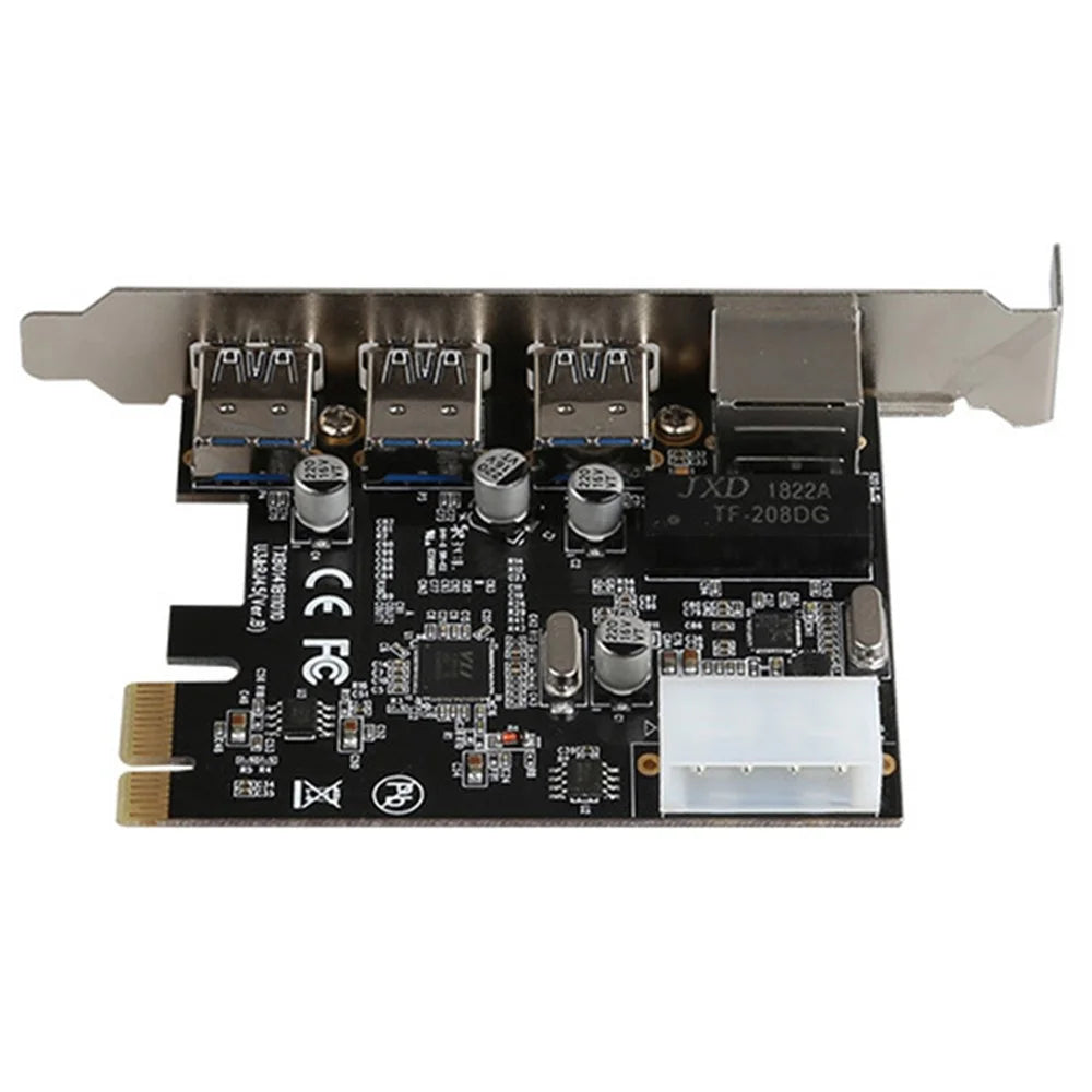 TXB014 PCIE to USB3.0 Adapter Expansion Card PCIE Gigabit Ethernet Network Card for Desktop PC - 4