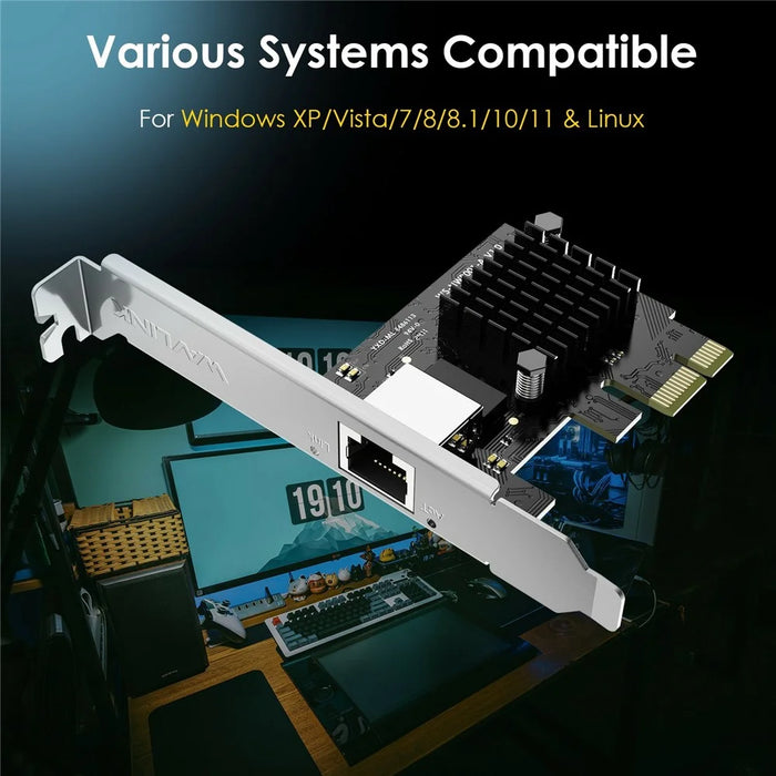 WAVLINK NWP001 1Gbps Pcie Network Card RTL8111H Chip Ethernet Adapter for Windows XP Vista - 5