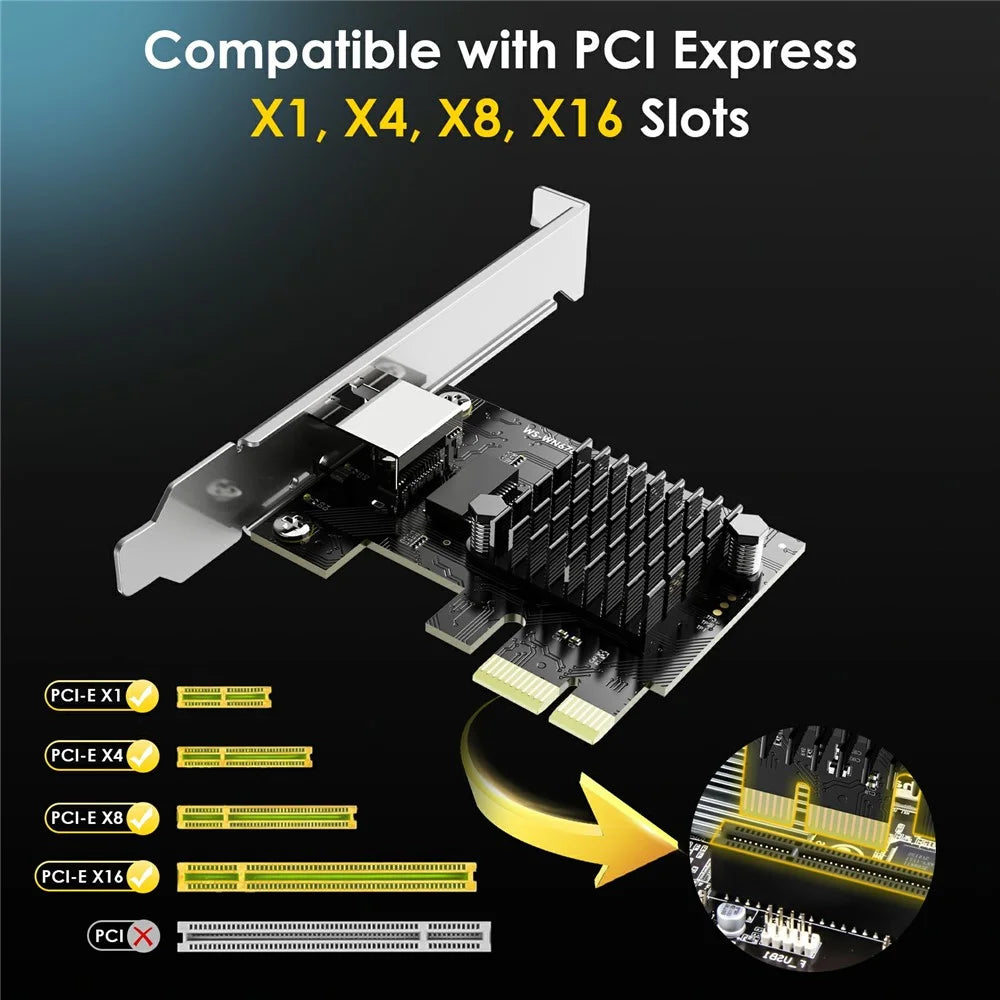 WAVLINK NWP003 5Gbps Pcie Network Card RTL8126 Chip RJ45 Ethernet Adapter - 4