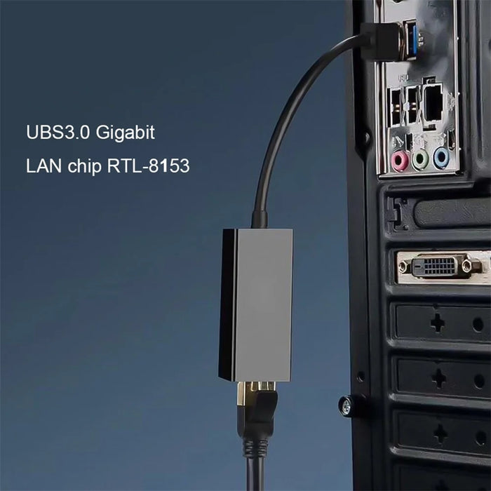 UE010 USB 3.0 1000Mbps Gigabit Ethernet Adapter USB 3.0 to RJ45 Lan Network Card for Laptop PC - 6
