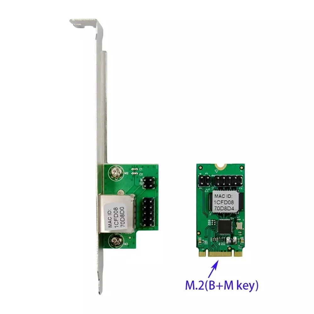 M.2 RTL8111F Adaptive Gigabit Single Port Ethernet Card GbE RJ45 Gigabit Industrial Network Card - 3
