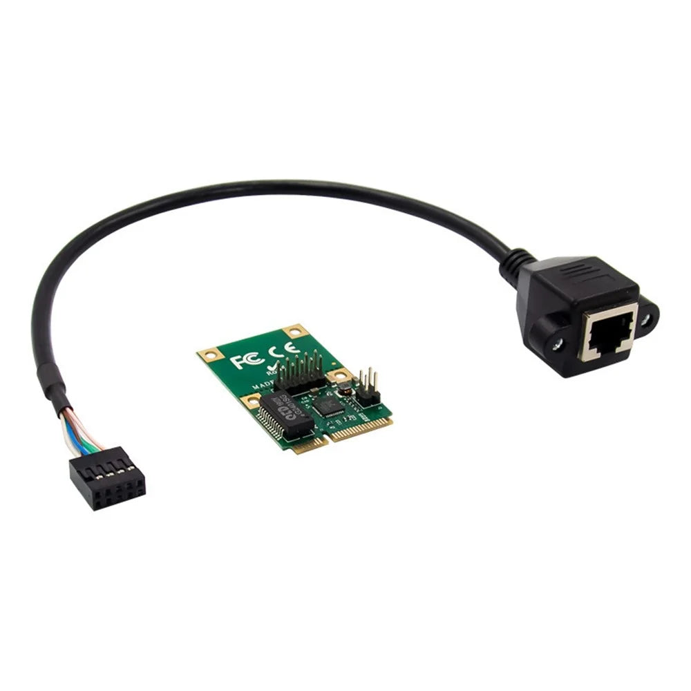 Mini PCIe Gigabit Single Port Network Card Copper Ethernet LAN Adapter Card RTL8111F GbE RJ45 - 1