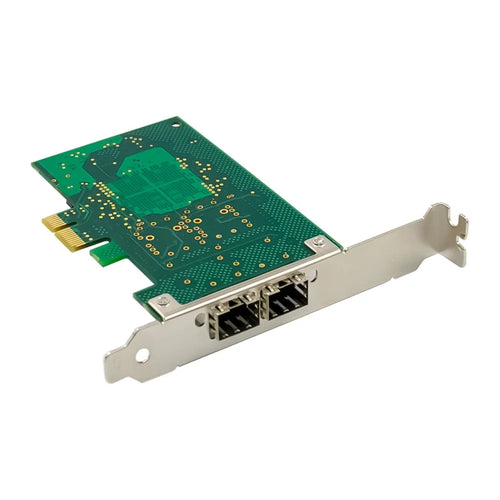 82576EB PCI-E X1 Gigabit Dual Port Ethernet SFP Fiber Optic Network Card Server Controller Adapter - 1