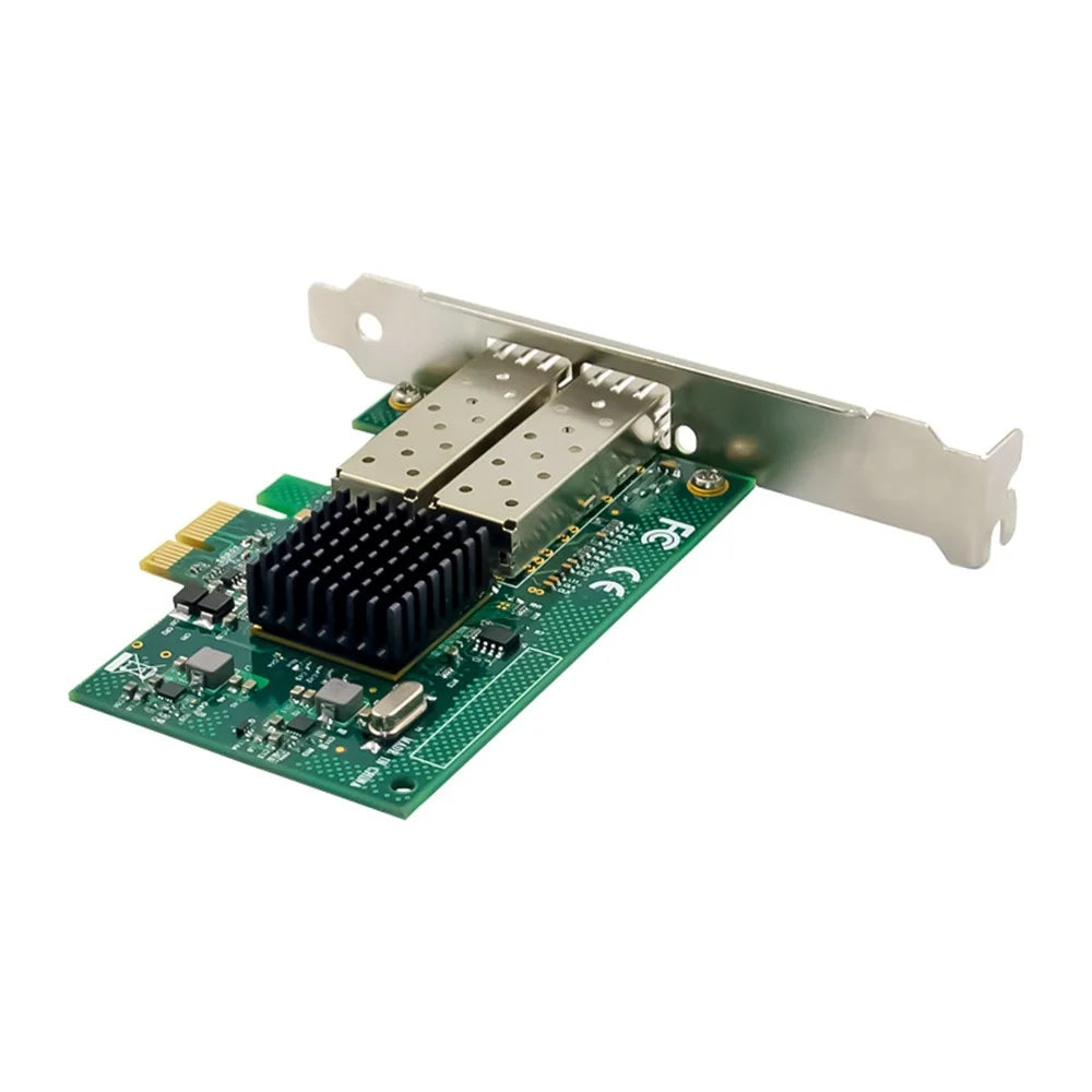 82576EB PCI-E X1 Gigabit Dual Port Ethernet SFP Fiber Optic Network Card Server Controller Adapter - 2