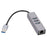 USB-A to RJ45 Ethernet+3xUSB 3.0 Ports Adapter USB 3.0 to 10 / 100 / 1000Mbps Network LAN Cable Converter - 4
