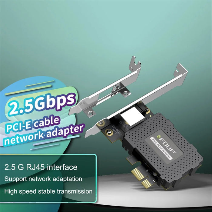 EDUP EP-9635C PCI-E Express Network Adapter RJ45 Port 2.5Gbps / 1Gbps / 100Mbps Ethernet Network Card - 4