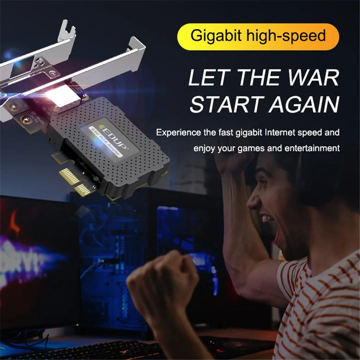 EDUP EP-9635C PCI-E Express Network Adapter RJ45 Port 2.5Gbps / 1Gbps / 100Mbps Ethernet Network Card - 7