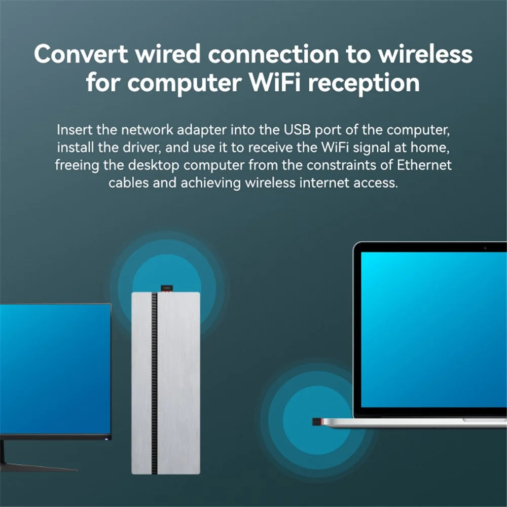 LB-LINK WN650H Dual Band 650M Wireless Network Card Portable USB WiFi Receiver - 6