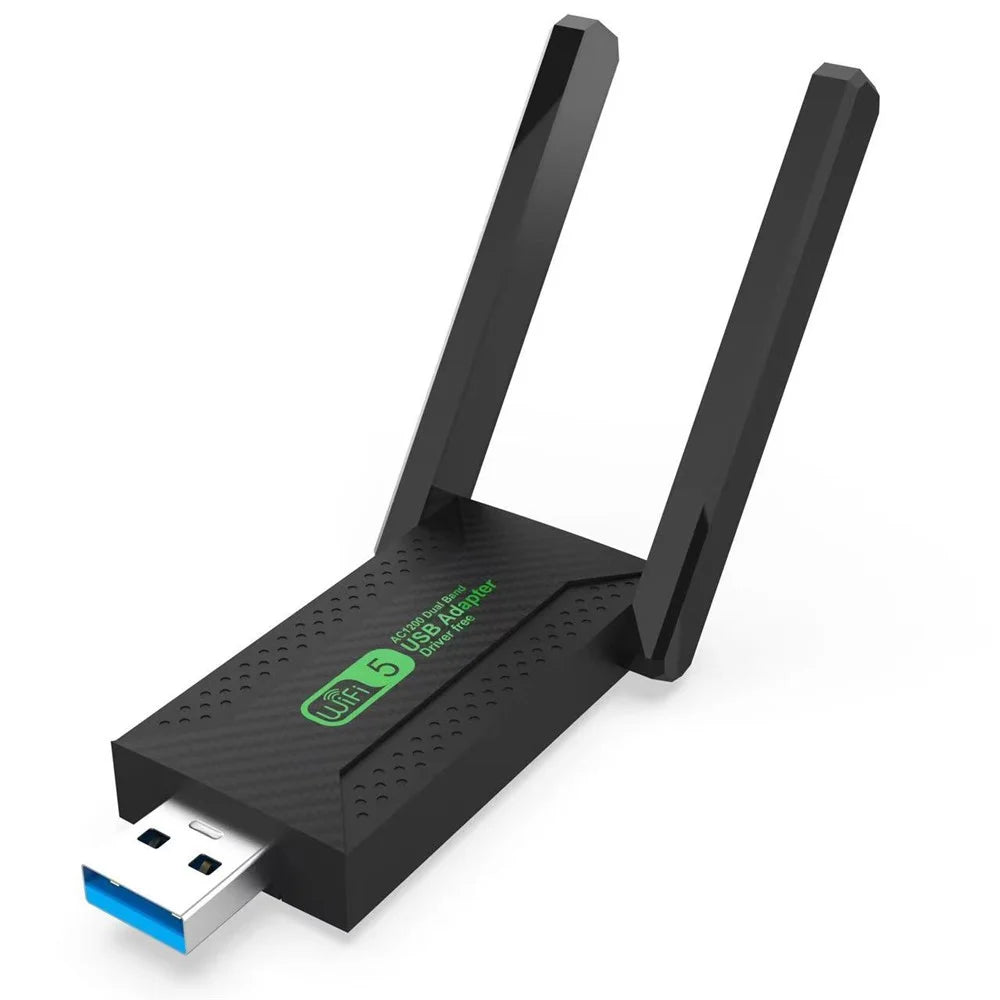 ZT02 Dual Band Driver-Free USB3.0 5G Wireless Network Adapter for Desktop PC, Laptop, 1200Mbps WiFi Wireless Adapter - 1