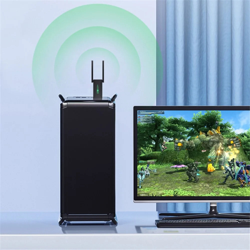 ZT02 Dual Band Driver-Free USB3.0 5G Wireless Network Adapter for Desktop PC, Laptop, 1200Mbps WiFi Wireless Adapter - 2