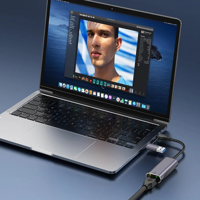 T30B Docking Station USB / Type-C to Gigabit Hub Adapter for Notebook, Tablet, Phones - 7