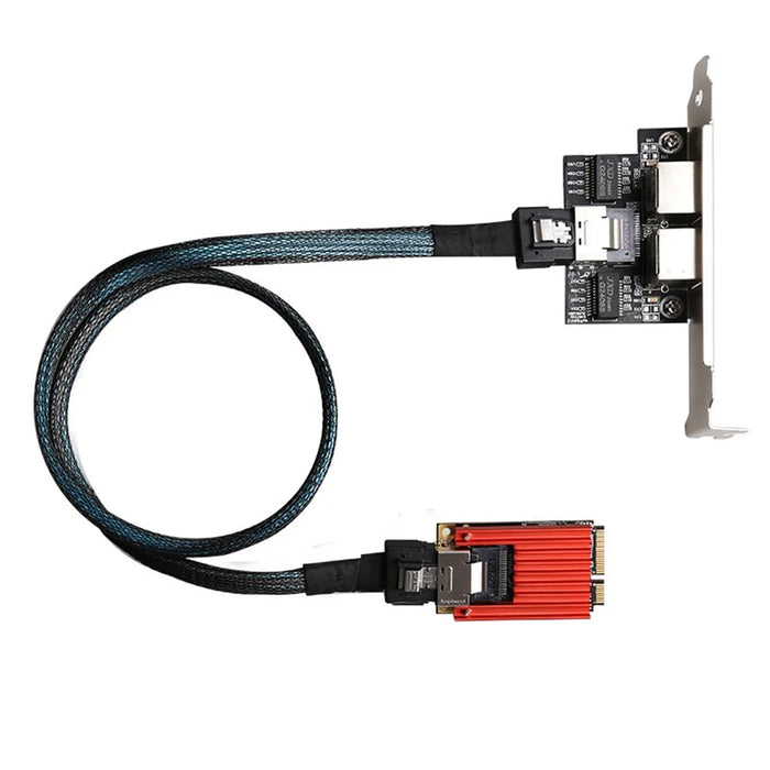 TXA096 Mini PCIE Gigabit Dual Port Lan Card with Intel I350 1000Mbps Gigabit Network Card for Desktop - 5