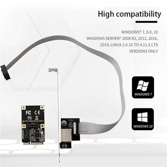 TXA193 2.5G MINI PCI-E Network Card Computer RJ45 Ethernet Adapter for Windows Linux - 5