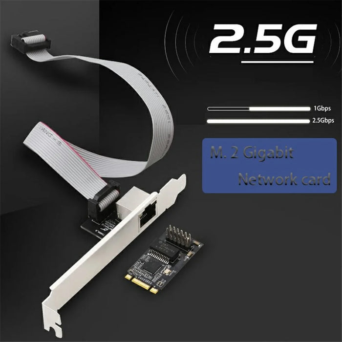 TXA199 B+M Key M.2 Single Port 2500Mbps Network Card Desktop PC 2.5G Network Card Adapter - 6