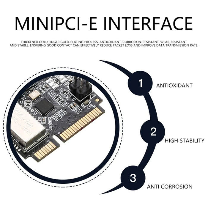 TXA079 Mini PCI-E Network Card Wired 1000Mbps Gigabit Ethernet Adapter for Desktop Computer - 5