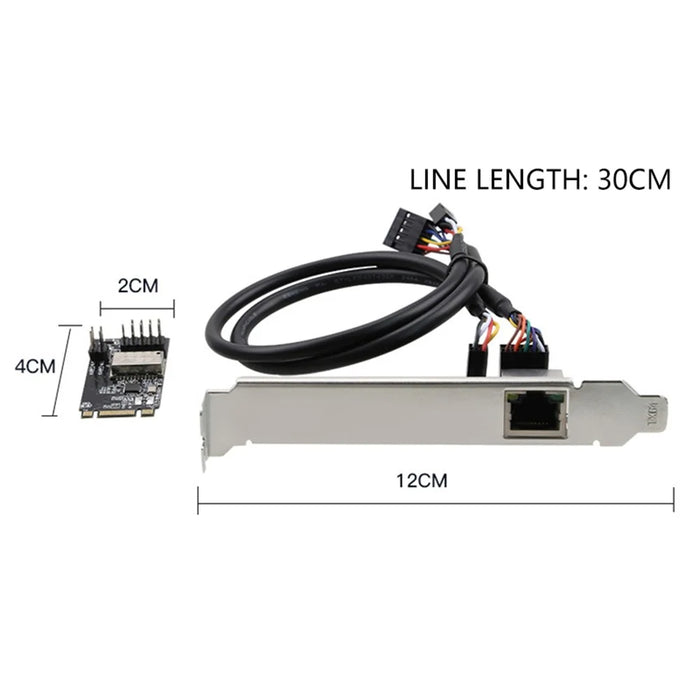 TXA082 RTL8111H 1000M M.2 (B-Key M-Key) to PCI-E Gigabit Network Card for Desktop PC - 7