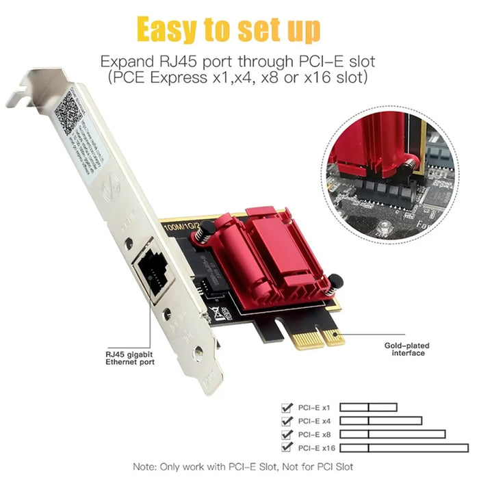 TXA092 Network Card Computer Gaming 2.5G Gigabit Ethernet Adapter Supports ROS, Esxi, PXE Boot - 3