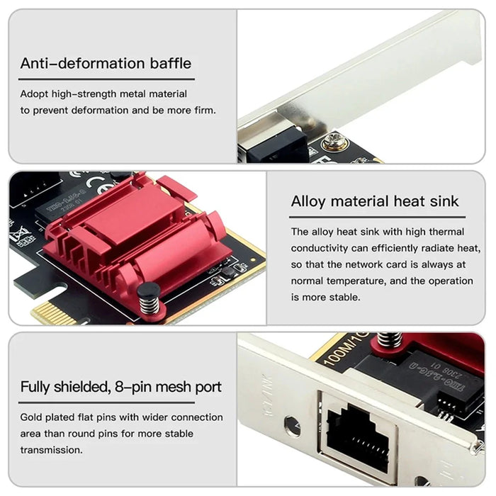 TXA092 Network Card Computer Gaming 2.5G Gigabit Ethernet Adapter Supports ROS, Esxi, PXE Boot - 6