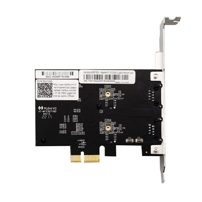 TXA192 Desktop PC Dual RJ45 Port 2500Mbps Network Card PCI-E X1 2.5G Network Card, Support ROS Esxi - 3