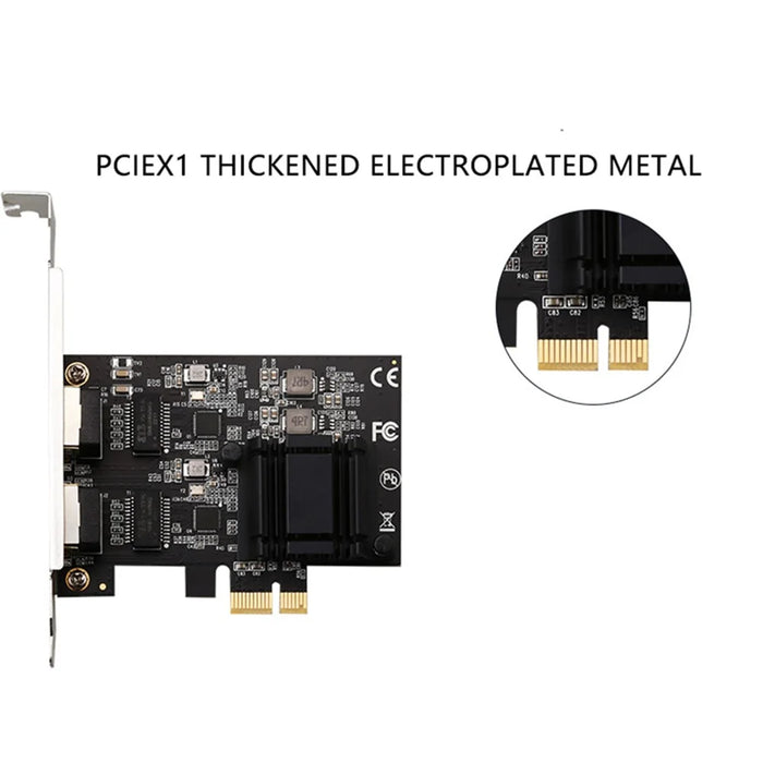 TXA192 Desktop PC Dual RJ45 Port 2500Mbps Network Card PCI-E X1 2.5G Network Card, Support ROS Esxi - 5