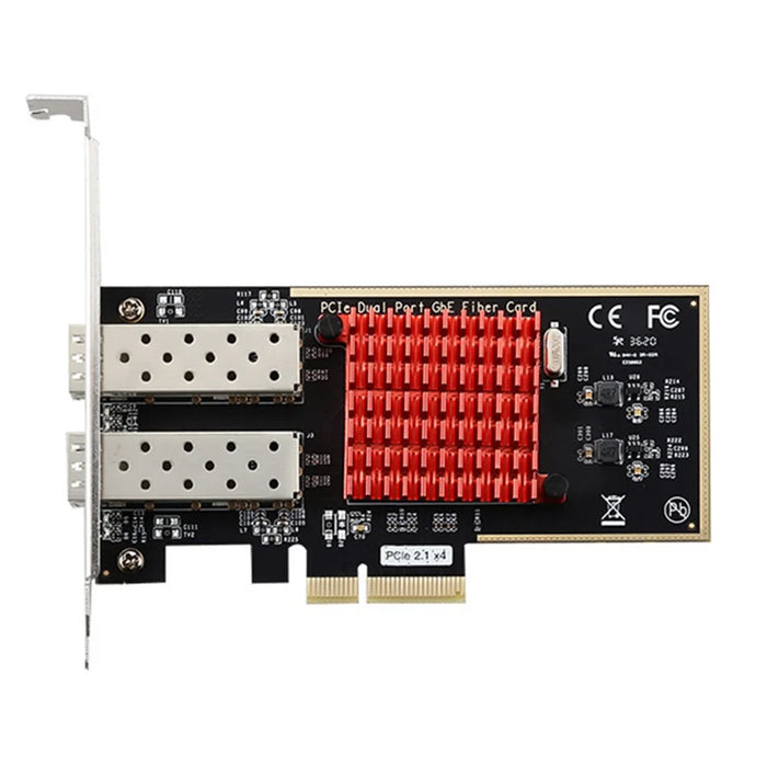 TXA027 Intel 350 Chip Pcie 4X 1G Dual Port Fiber Server Network Card for Desktop PC - 3