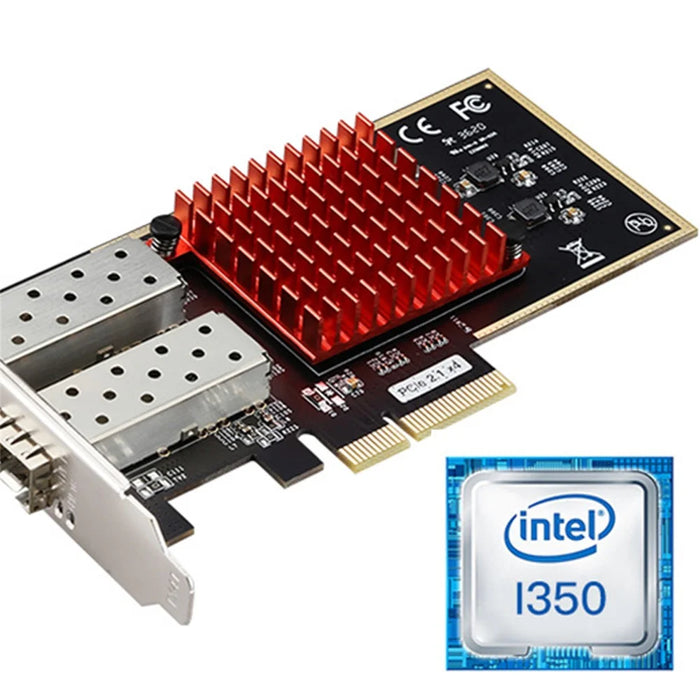 TXA027 Intel 350 Chip Pcie 4X 1G Dual Port Fiber Server Network Card for Desktop PC - 5