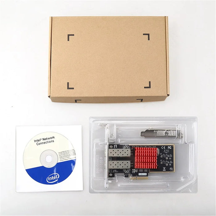 TXA027 Intel 350 Chip Pcie 4X 1G Dual Port Fiber Server Network Card for Desktop PC - 6