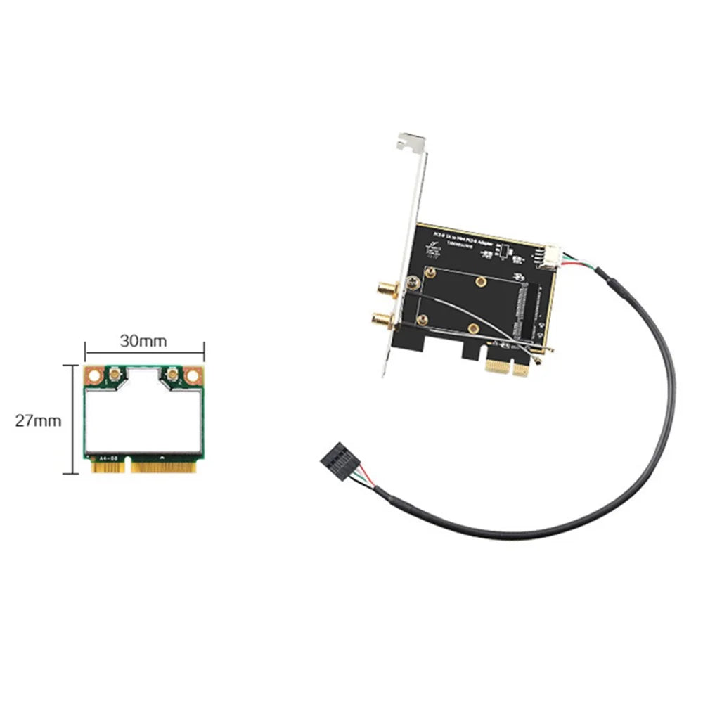 TXB098 Mini PCI-E to Desktop PCI-E Adapter Card Mini PCIE Adapter for Notebook WiFi Network Card - 6