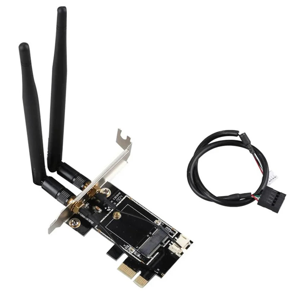 TXB001 PCIe-1X to NGFF-E Key PCIE Wireless Network Card Adapter Support Bluetooth-compatible - 1