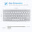 Ultra-Slim Wireless Bluetooth-compatible Keyboard (French Language) for Android Windows iOS - Silver - 5