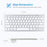 Ultra-Slim Wireless Bluetooth-compatible Keyboard (Russian Language) for Android Windows iOS - Silver - 5