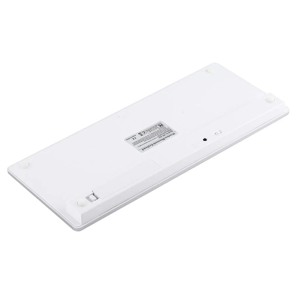 Ultra-Slim 78 Keys Wireless German Language Bluetooth-Compatible Keyboard for Android Windows iOS - Silver - 3