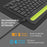 HM-04 Dual-Device Connection Bluetooth-compatible Keyboard for IOS Android Windows Phones/Tablets - Black - 3