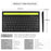 HM-04 Dual-Device Connection Bluetooth-compatible Keyboard for IOS Android Windows Phones/Tablets - Black - 7