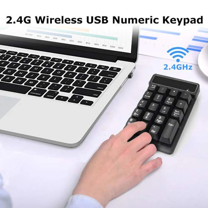 2.4G Wireless Mini Numeric Keyboard Suspended Mechanical Keyboard 19-key Mini Accounting Banking Keypad - 3