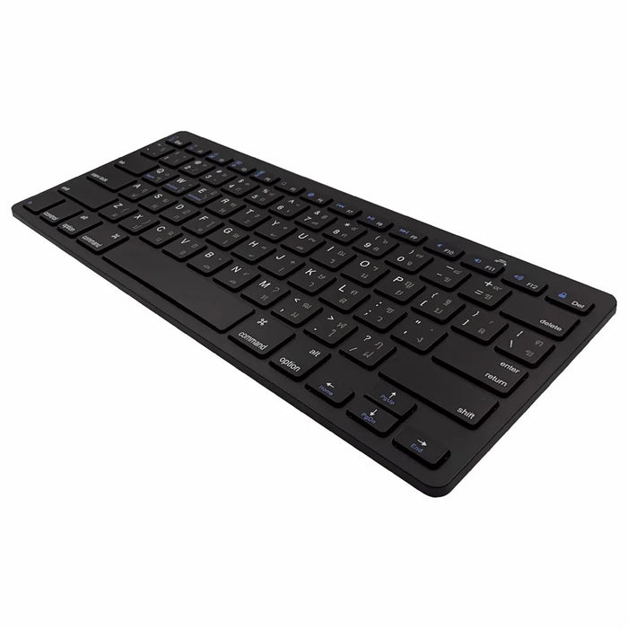 [Thai Version] X5 Noiseless 78-Key Ultra Thin Wireless Bluetooth-compatible Keyboard for iPad iPhone - Black - 4