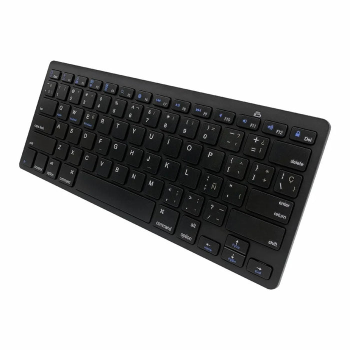 [Spanish Version] X5 78-Key Ultra Thin Wireless Bluetooth-compatible Keyboard Portable Gamer Keyboard for iPad iPhone - Black - 1