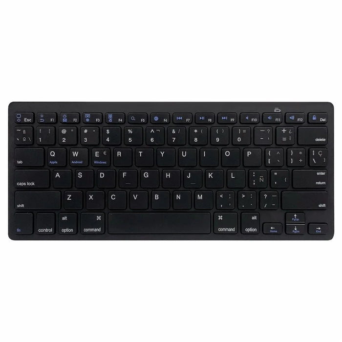 [Spanish Version] X5 78-Key Ultra Thin Wireless Bluetooth-compatible Keyboard Portable Gamer Keyboard for iPad iPhone - Black - 2