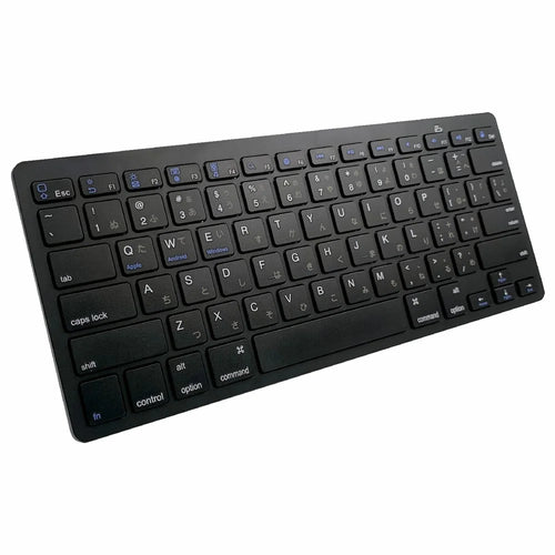 [Japanese Version] X5 Battery Powered 78-Key Ultra Thin Wireless Bluetooth-compatible Keyboard for iPad iPhone - Black - 1
