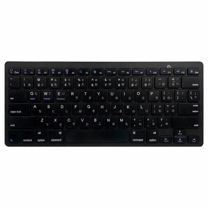 [Japanese Version] X5 Battery Powered 78-Key Ultra Thin Wireless Bluetooth-compatible Keyboard for iPad iPhone - Black - 2