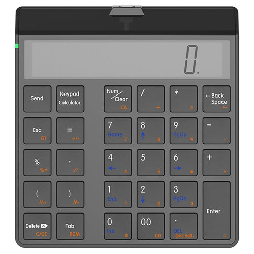 SUNREED KC9001S Bluetooth-compatible Numeric Keypad LCD Display 29-Keys Desktop Business Calculator for Laptop Computer - Black - 1
