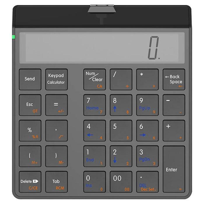 SUNREED KC9001S Bluetooth-compatible Numeric Keypad LCD Display 29-Keys Desktop Business Calculator for Laptop Computer - Black - 1