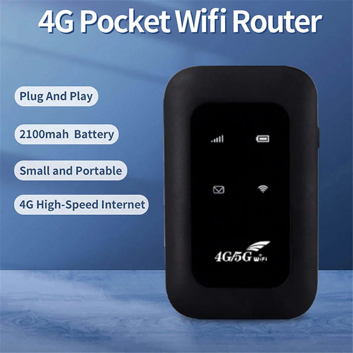 MF800 4G LTE Portable Mobile WiFi Router 150Mbps SIM Card Slot Extender Modem Dongle, Eurasian Version - Black - 3