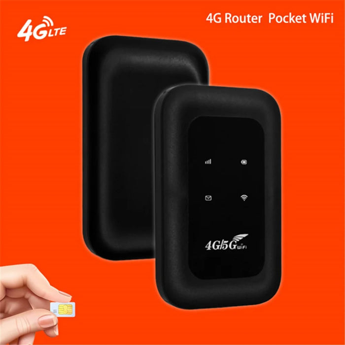 MF800 4G LTE Portable Mobile WiFi Router 150Mbps SIM Card Slot Extender Modem Dongle, Eurasian Version - Black - 4