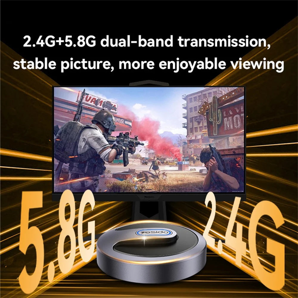 YESIDO TV15 Wireless Display Adapter 2.4G / 5G WiFi Screen Mirroring Dongle for Miracast  /  Airplay  /  DLNA - 6